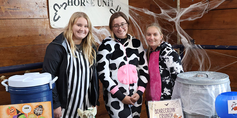 Students at the annual Halloween N Horses community event hosted by the CCC ag department.