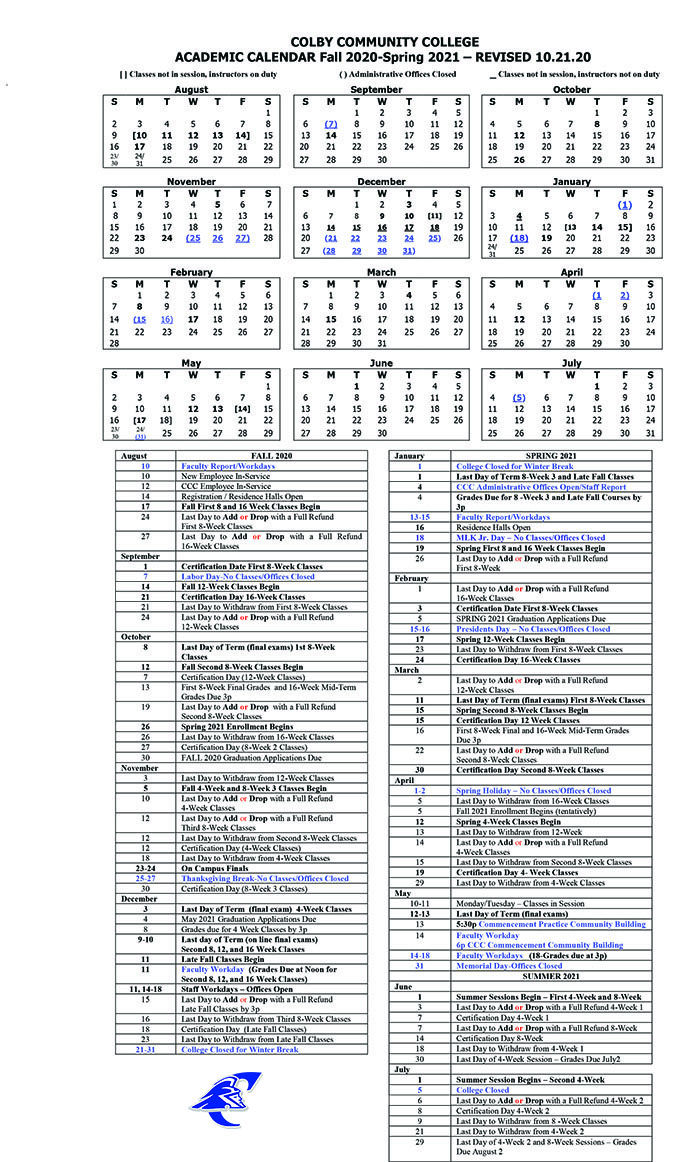 Academic Calendar Colby 2021 22 2021 Calendar