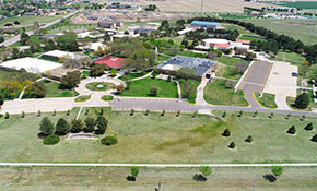 Aerial view of the Colby Community College campus