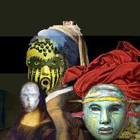 Masks featured at art show