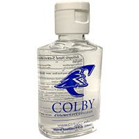 Bottle of hand sanitizer with CCC logo