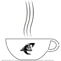 Coffee cup with Trojans logo