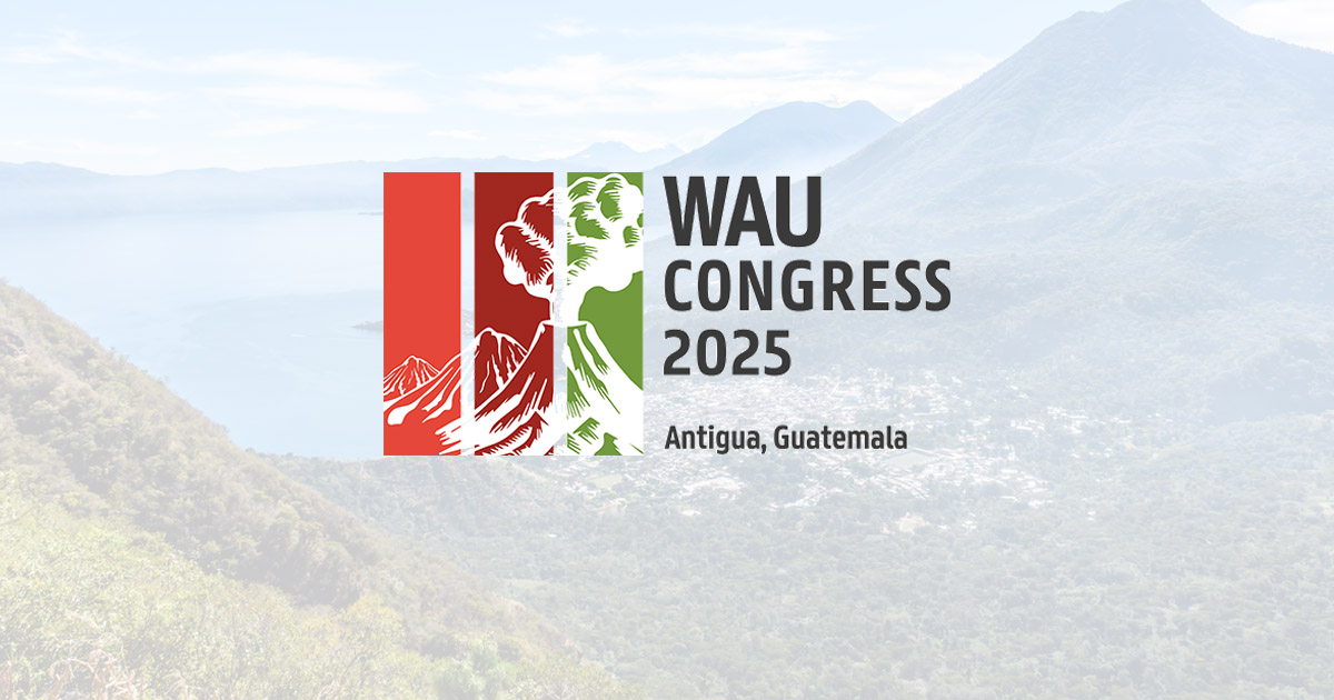 Looking down on Lake Atitlan in Guatemalan highlands.